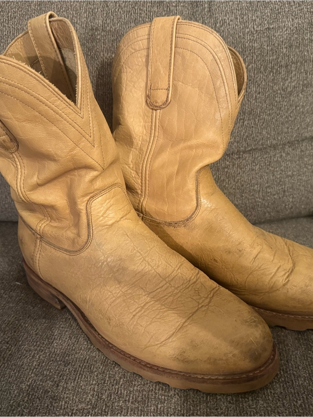 Tecovas Tan Leather Cowboy Boots